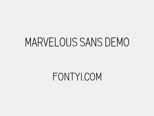 Marvelous Sans Demo