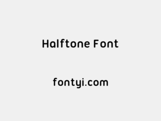 Halftone Font