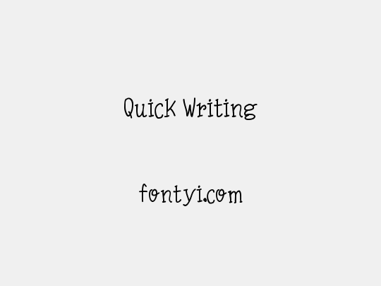 Quick Writing