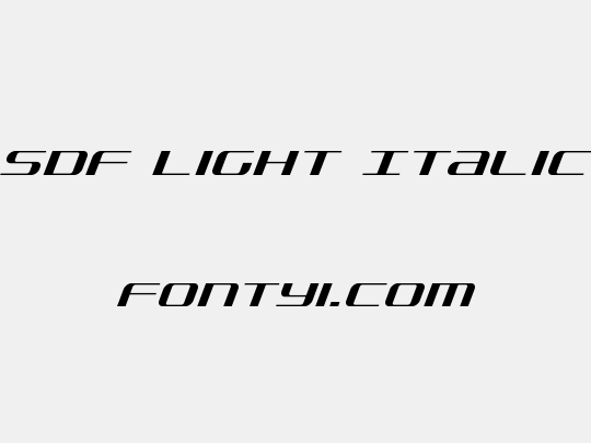 SDF Light Italic