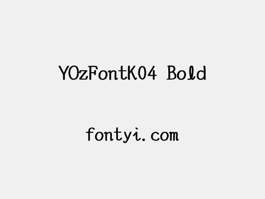 YOzFontK04 Bold