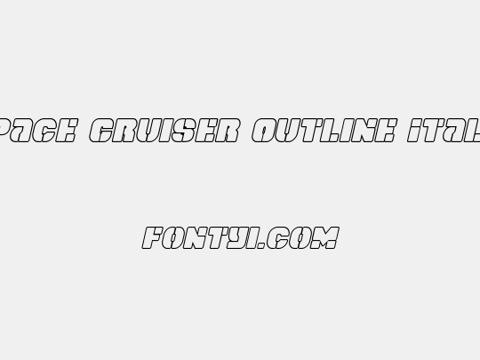 Space Cruiser Outline Italic