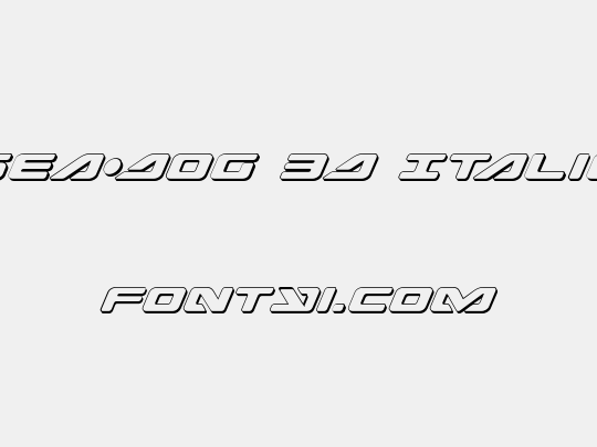 Sea-Dog 3D Italic