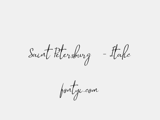 Saint Petersburg 2 - Italic