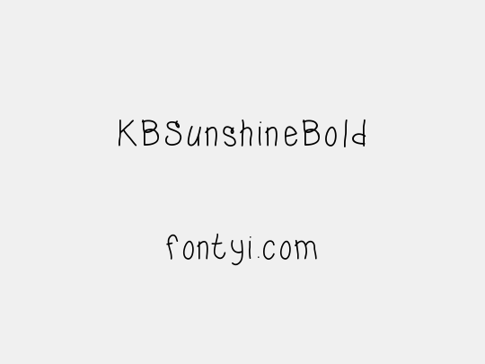 KBSunshineBold
