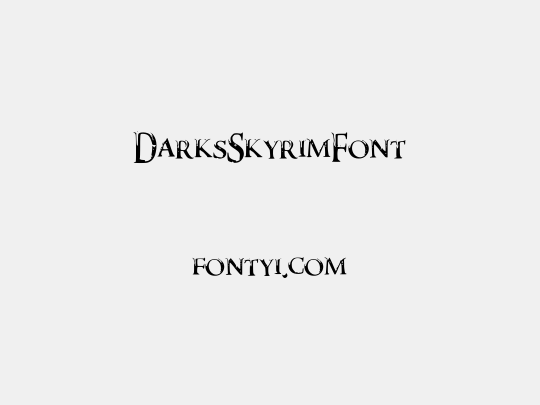 DarksSkyrimFont