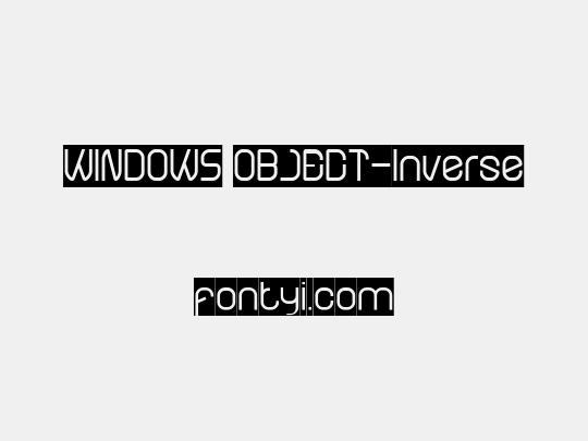 WINDOWS OBJECT-Inverse