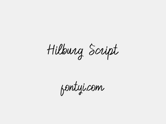 Hilburg Script