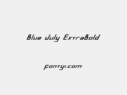 Blue July ExtraBold