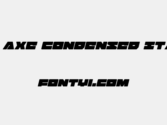 Bad Axe Condensed Italic