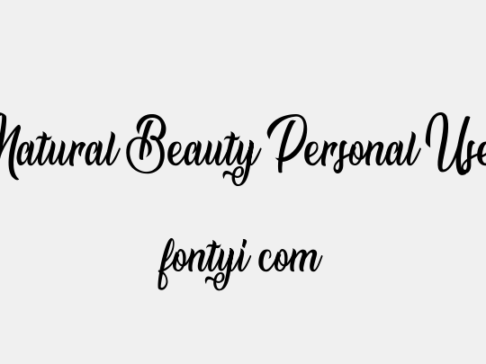 Natural Beauty Personal Use