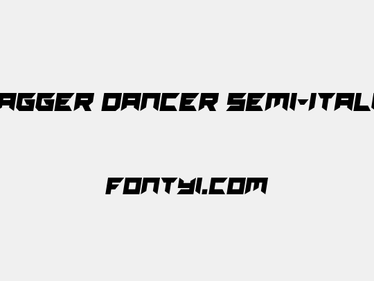 Dagger Dancer Semi-Italic
