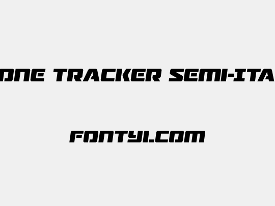 Drone Tracker Semi-Italic
