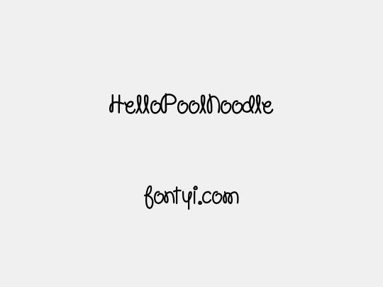 HelloPoolNoodle
