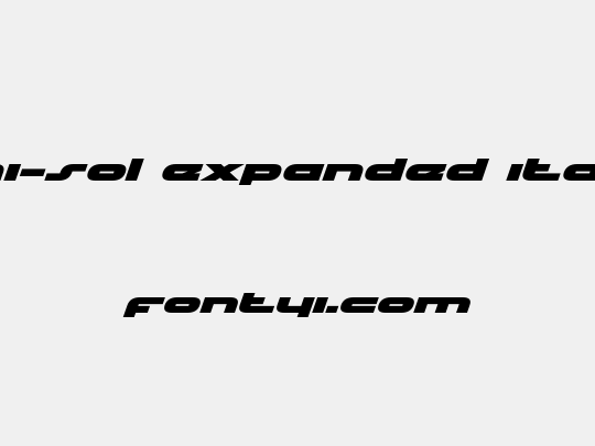 uni-sol expanded italic