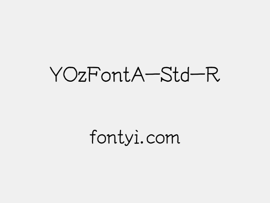 YOzFontA-Std-R