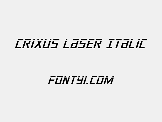 Crixus Laser Italic