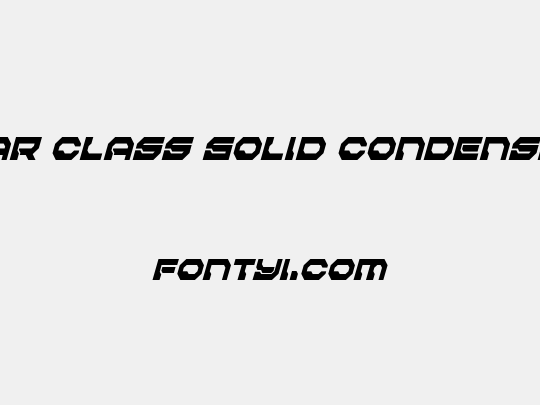 Pulsar Class Solid Condensed Italic