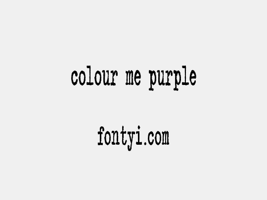 colour me purple