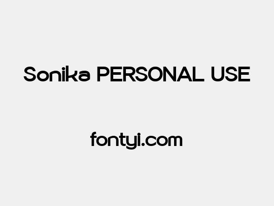 Sonika PERSONAL USE