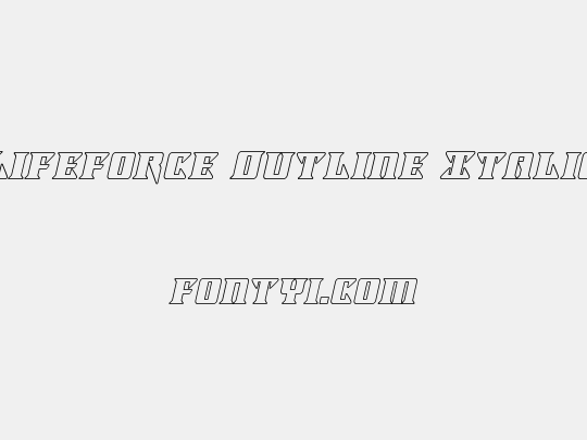 Lifeforce Outline Italic