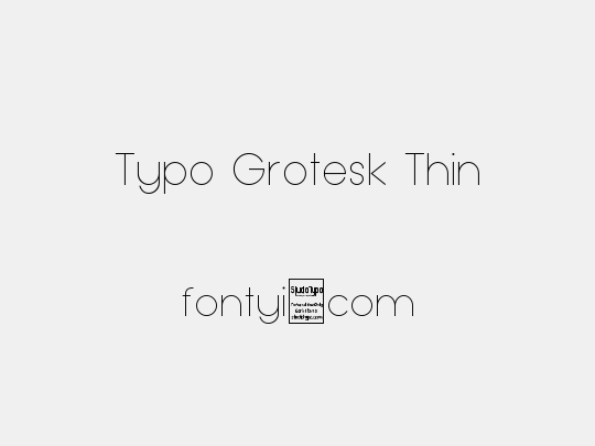 Typo Grotesk Thin