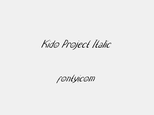 Kido Project Italic