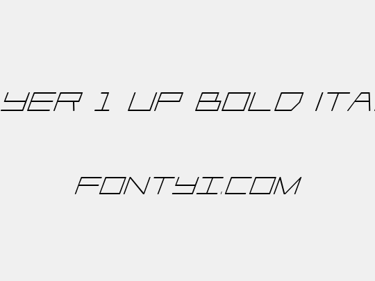 Player 1 Up Bold Italic