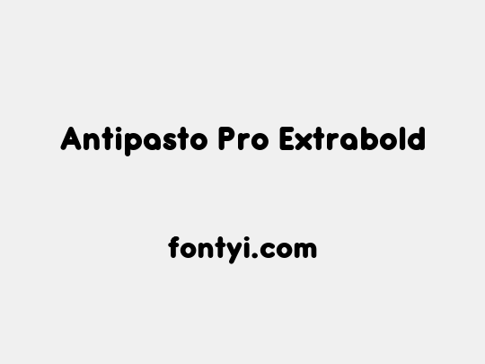Antipasto Pro Extrabold