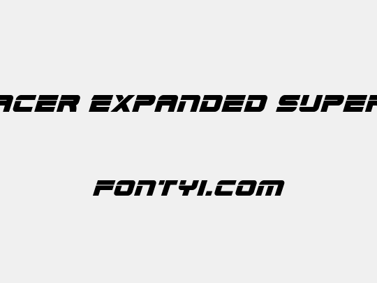 Edge Racer Expanded Super-Italic