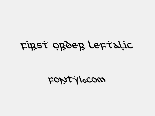 First Order Leftalic