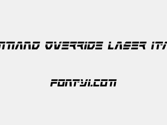 Command Override Laser Italic