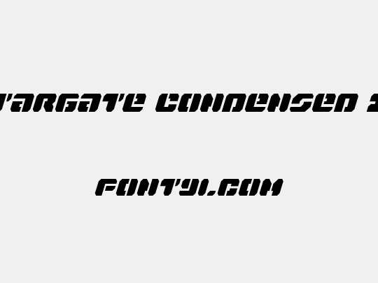 Dan Stargate Condensed Italic