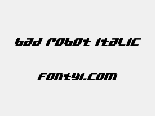 bad robot italic