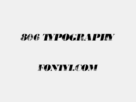 806 Typography