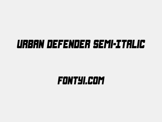 Urban Defender Semi-Italic