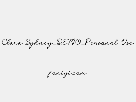 Clara Sydney_DEMO_Personal Use