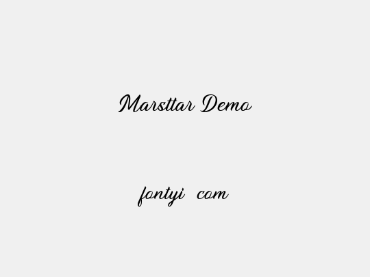 Marsttar Demo