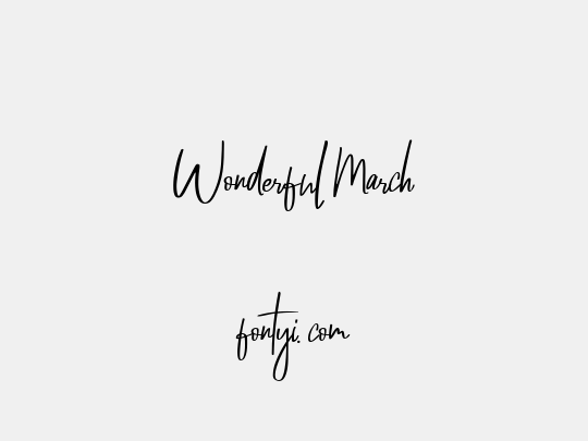 Wonderful March
