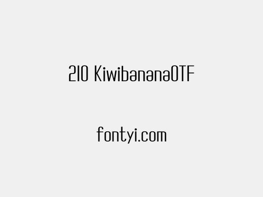 210 KiwibananaOTF