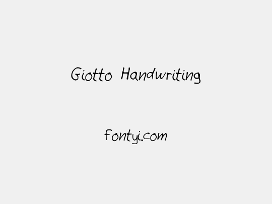 Giotto Handwriting