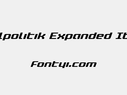 Realpolitik Expanded Italic