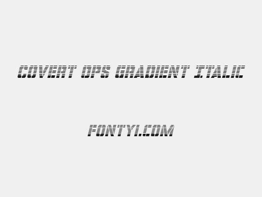 Covert Ops Gradient Italic