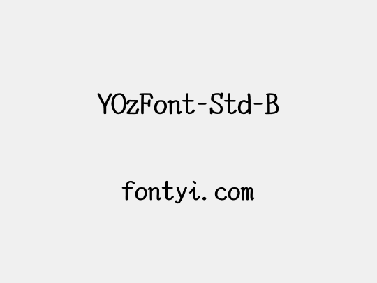 YOzFont-Std-B