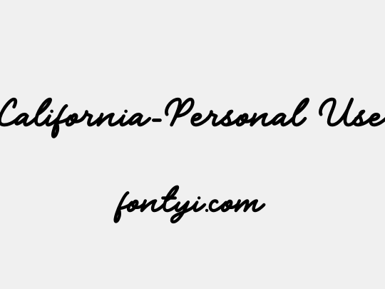 California-Personal Use