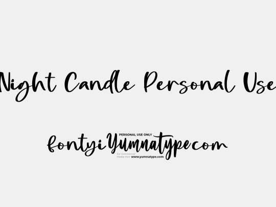 Night Candle Personal Use