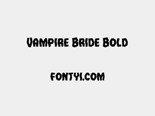 Vampire Bride Bold