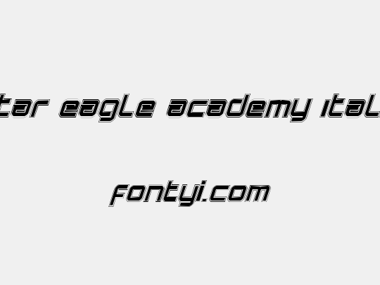 Star Eagle Academy Italic