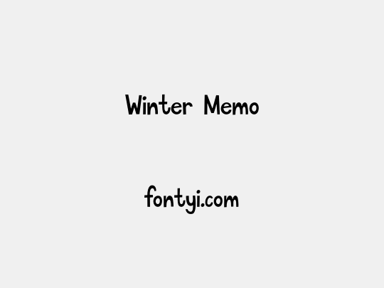 Winter Memo