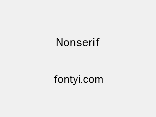 Nonserif